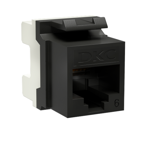 Модуль Keystone RJ45 CAT6 не экранированный, 180 градусов, черный | RNK6U180BK DKC ДКС