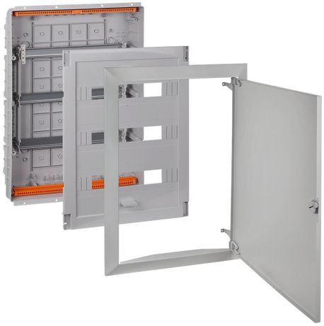 Щит СП 54мод. Тусо 686х518х125мм с метал. дверцей сер. Ruvinil 68154МС TYCO