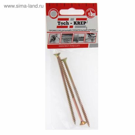 Саморез ШУж 5,0х100 пот. гол. (3 шт) - пакет ( 0,026 кг) | 102516 Tech-KREP