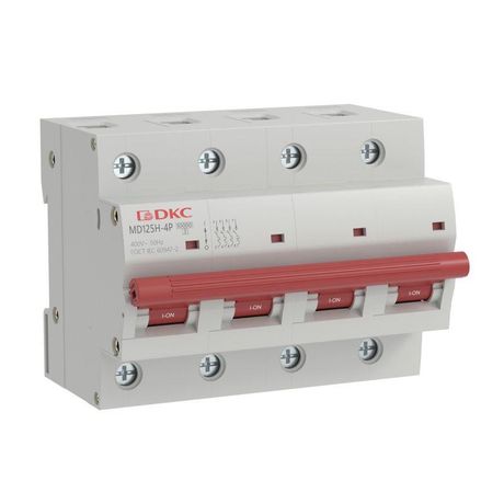 Автоматический выключатель модульный YON max типа MD125H, 10кА, 4 полюса, хар-ка C, 125А | MD125H-4PC125 DKC ДКС
