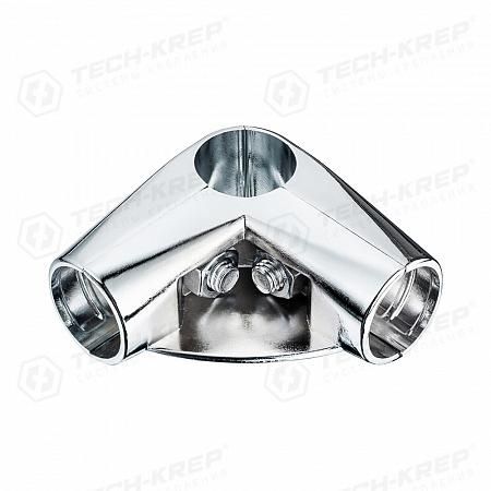 Соединитель 3-х труб угловой с площадкой для полки хром (уп.1шт) Tech-Krep/Zitar 127445