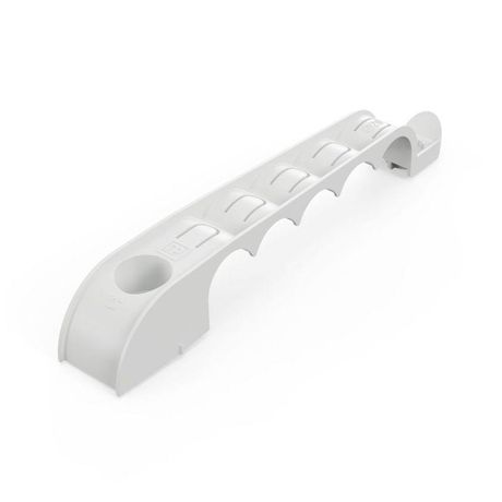 Держатель труб для прямого монтажа односторонний на 5 мест серый d20 (20шт/160шт уп/кор) - PR13.03281 Строитель