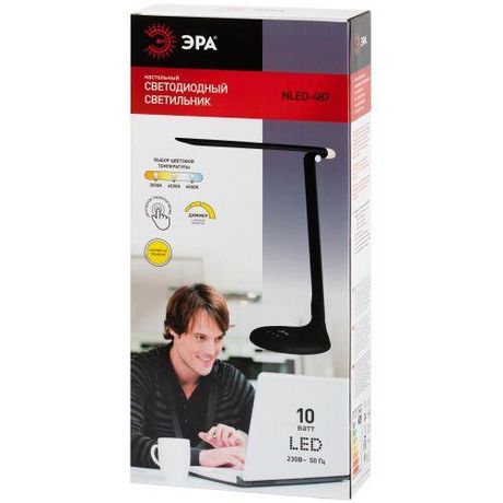 Светильник светодиодный настольн. NLED-483-10W-BK черн. Эра Б0068569