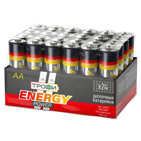 Элемент питания алкалиновый AA/LR6 LR6-24 bulk ENERGY POWER Alkaline (уп.24шт) Трофи Б0035376