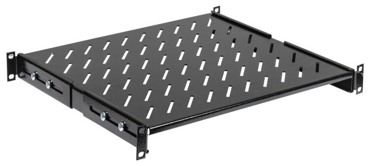 Полка стационарная 19дюйм Г=400мм стат. нагр. до 200кг усилен. черн. ITK FS05-400MP IEK