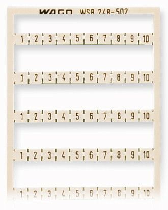 Маркировка WAGO WSB QUICK горизонтальная 1...10 (10х) - 248-502