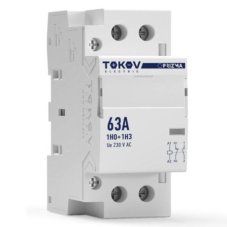 Контактор модульный 36мм 63А 230В АС 1НО 1НЗ PRIZMA TOKOV ELECTRIC TKE-PZ-MC-2-63-230-11 TOKOV ELECTRIC арт. TKE-PZ-MC-2-63-230-11
