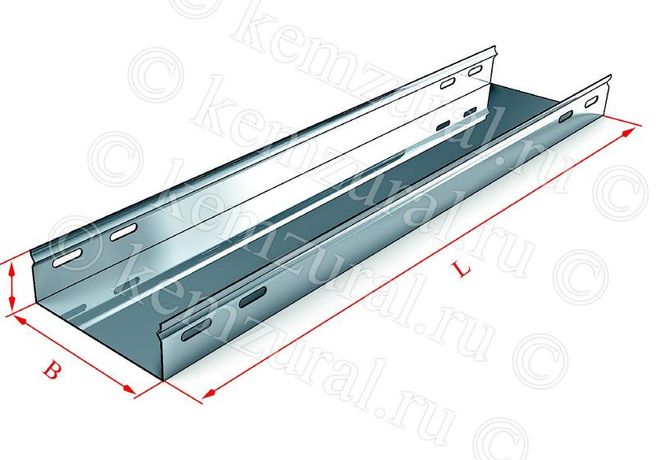 Лоток неперфорированный 400х65 L2000 1.5мм ЛМГЗ УТ2.5 КЭМЗ 237 403325 15