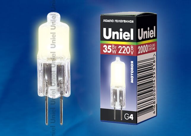 Лампа галогенная JC-220/35/G4 35Вт капсула G4 220В Uniel 02586