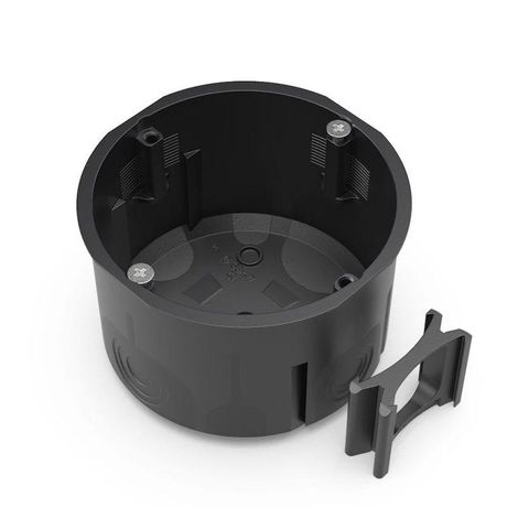 Коробка установочная двухкомпонентная для сплошных стен черная 68х47 (210шт/кор) | 60-0710-9005СП Промрукав Строитель