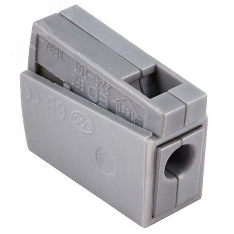 Клемма соединительная 1-контактная Elеctrodeel. Диапазон сечений 0,5-2,5 мм2. Номинальный ток/напряжение: 24А/380В. Для ламп. - ED 224-101 ELECTRODEEL