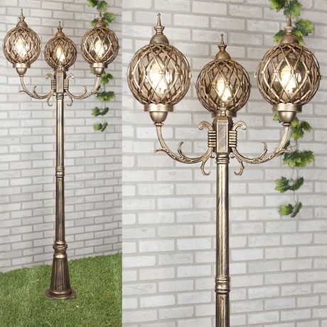 Светильник садово-парковый Sirius F/3 черное золото | a025304 Elektrostandard