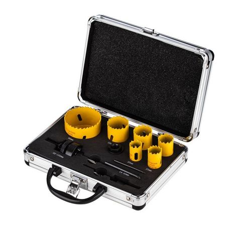 Набор коронок Bimetal (20, 22, 25, 30, 35, 60), 11 предметов, металлический кейс | KR-92-0201-1 Kranz