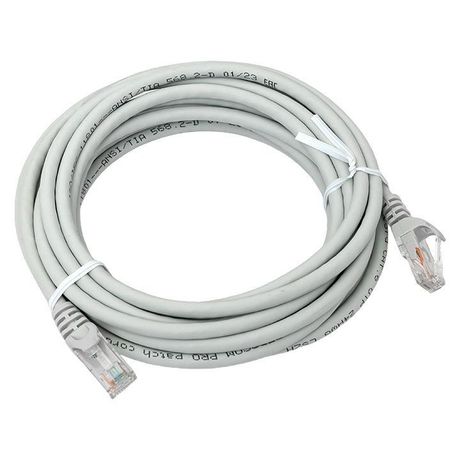 Патч-корд TERACOM PRO Cat.6 экранированный UTP оболочка LSZH серый (5,0м) | TRP-6UTP-LSH-5M-GY EKF