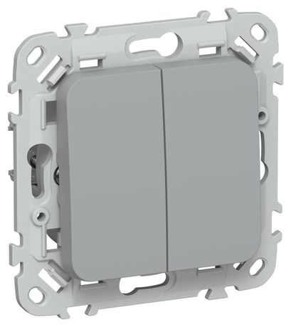 Выключатель проходной 2-кл. СП FLITE ВС62-1-0-ФлС 10А механизм сер. IEK FI-V22-0-10-1-K03 IEK арт. FI-V22-0-10-1-K03