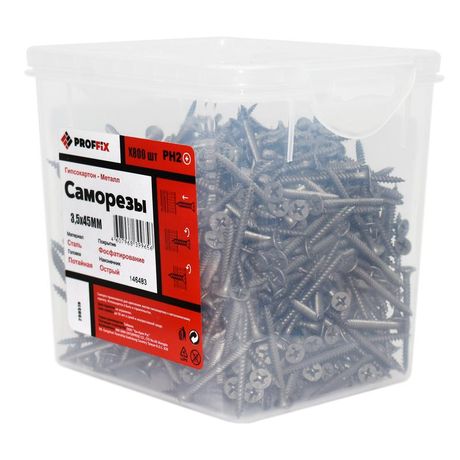 Саморез усиленный гипсокартон-металл 3.5х45 (TWN) (контейнер) (уп.800шт) Tech-Krep PRO/Zitar 146483