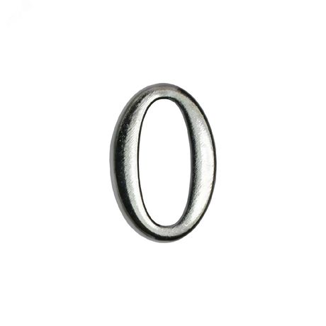 Цифра дверная на двусторонней клеевой основе, АЛЛЮР 0 хром - 5057 ПТК