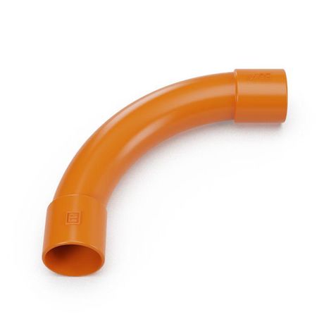 Соединитель угловой оранжевый d25 мм (30шт/270шт уп/кор) | PR13.1182 Промрукав Строитель