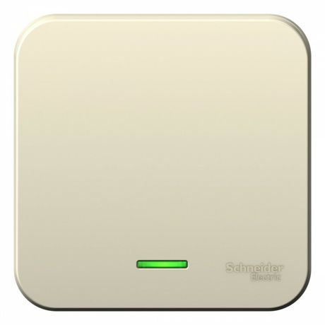 Выключатель одноклавишный наружный BLANCA (cх.1) с подсветкой, 10A, 250B, молочный - BLNVA101102 APC