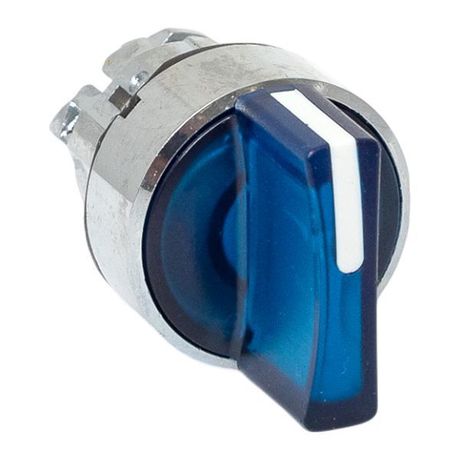 Исполнительный механизм переключателя ХB4 синий на 2 положения возвратный без фиксации, с подсветкой короткой ручкойой IP65 - XB4BD2L-B-65 EKF