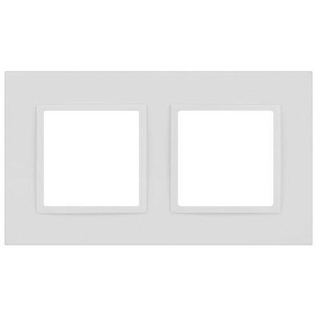 Рамка для розеток и выключателей Elegance 14-5012-01М Classic, на 2 поста, белый матовый | Б0065824 ЭРА