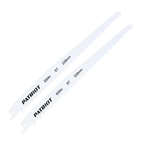Полотно пильное для сабельной пилы по дереву 228х19х1.27ммх6T (уп.2шт) PATRIOT 814010502