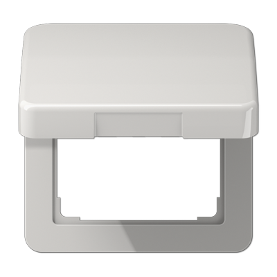 Крышка ударопрочная откидная для штекерных розеток; светло-серая | CD590BFKLLG Jung