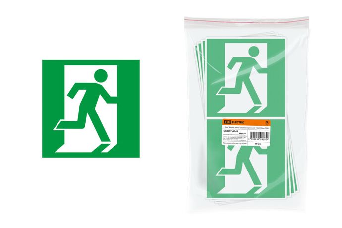 Знак "Выход здесь" (правосторонний) 150х150мм | SQ0817-0043 TDM