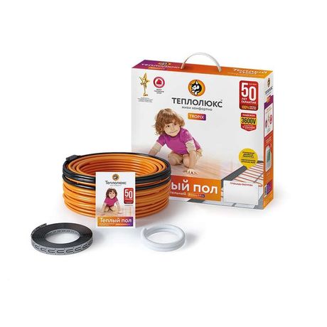 Комплект "Теплый пол" (кабель) Tropix ТЛБЭ 50.0м/900Вт Теплолюкс 100035718500