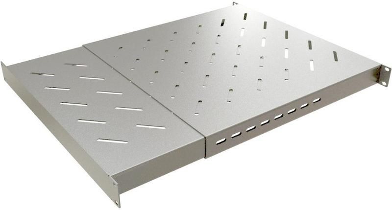 Полка 19дюйм перфорированная глубиной 600-1000мм для напольных шкафов и открытых стоек SH-J018-SS-600-100KG усиленная до 100кг сер. (RAL 7035) Cabeus 11248c