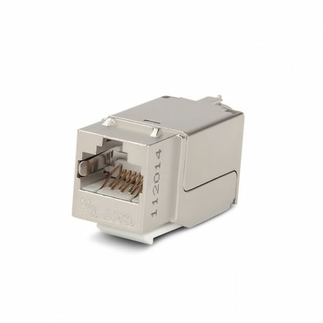 Вставка Keystone Jack KJNE-8P8C-C6A-90-SH-F-WH RJ-45(8P8C),кат.6A,экран.,110 IDC,зад.с пом.NE-TOOL,белая | 46629 Hyperline