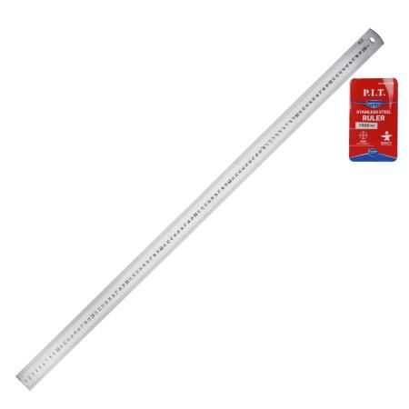 Линейка из нержавеющей стали 1000 мм, двойная шкала в мм - HSTR01-1000 PIT