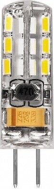 Лампа светодиодная LB-420 (2W) 12V G4 2700K капсула силикон | 25858 FERON