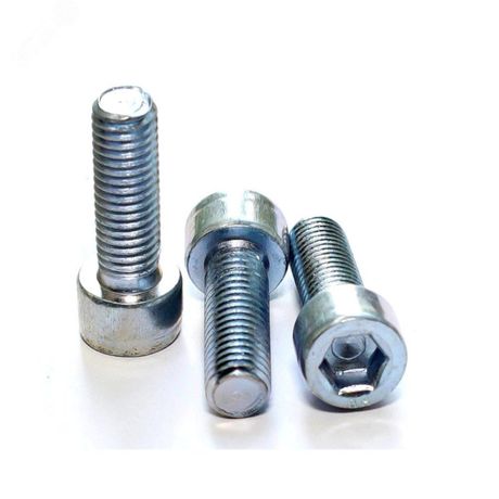 Винт DIN 912 М6х16 с цилиндрической головкой и внутренним шестигранником класс прочности 8.8 покрытие цинк - DIN912-М6х16-8.8 Крепдил