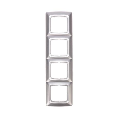 Рамка 4-я горизонтальная DEA серебр. метал. Kranz KR-78-0288