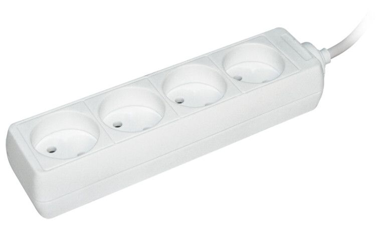 Удлинитель У4 4 места 2Р/1,5 метра 2х0.75мм2 10А/250В | WYP10-06-04-01-N IEK