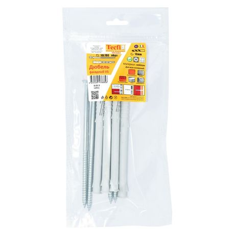 Дюбель фасадн. c шурупом потайн. гол с шлицем TORX 10x160 (4 шт) - пакет | 147672 Tecfi