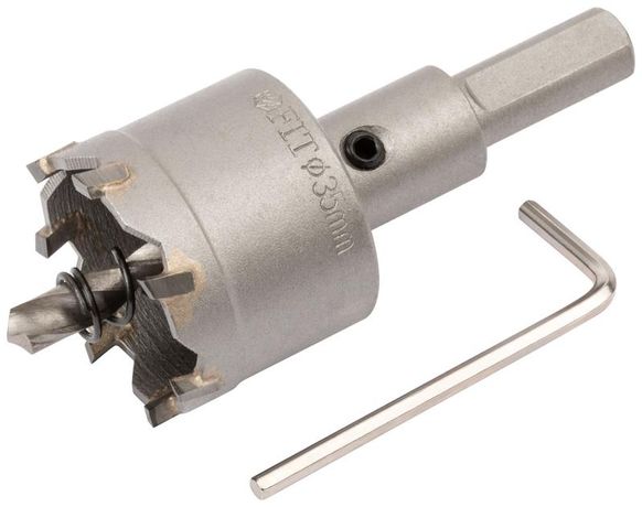 Коронка кольцевая с карбидными вставками Профи (для отверстий в нержавеющей стали) 35 мм - 36835 РОС