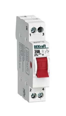 Трехпозиционный выключатель-разъединитель 1P 20A ВР-103 | 17201DEK DEKraft APC