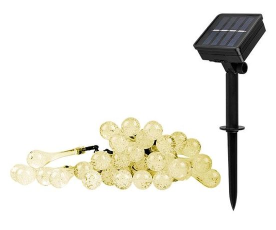 Светильник светодиодный SLR-G08-30W садовый; гирлянда капли теплый бел. солнечная батарея ФАZА 5040960 ФАЗА