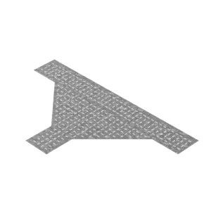 Донная вставка для тройника лотков ЛКР 500, толщ. 1,0 мм, Сендзимир цинк, 041425 | ДВТЛЛКР-500-1,0-СЦ Ostec