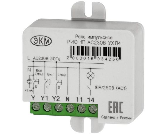 Реле освещения импульсное РИО-1П AC230В УХЛ2 (спец.) Меандр A8302-16934403