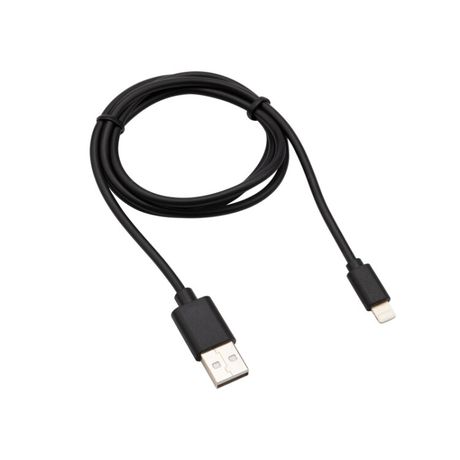 Кабель REXANT USB-Lightning 2 А, 1 м, черный ПВХ |18-7050 | MEET