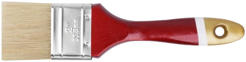 Кисть флейцевая ''Классик'', натуральная светлая щетина, деревянная ручка 2'' (50 мм) - 01095 РОС