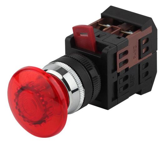 Кнопка управления AEА-22 "Грибок" красный d22мм 1з+1р (10/400/3200) | Б0045632 ЭРА