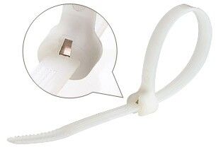 Стяжка нейлоновая КСЗ 8x300 (бел) (100шт) - 74109 КВТ