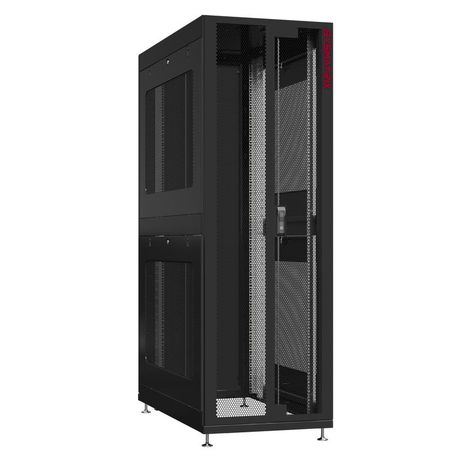 Шкаф серверный 42U 800х1200 передняя дверь: двустворчатая перфорированная IP20. задняя глухой металл IP51. боковые панели: перфорированные. цвет: черный RAL9005 - NS 8242.9452 SYSMATRIX