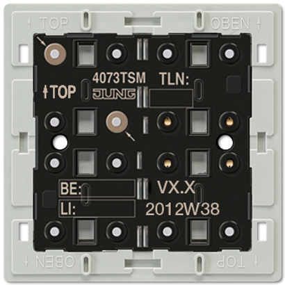 KNX кнопочный модуль с интегрированным шинным сопряжением, "стандарт", 1-4 группы| 4073TSM |Jung