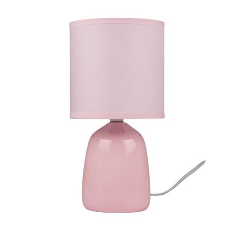 Светильник настольный JH2-02-pk E14 IP20 130х130х255мм керамика; ткань; PVC-пластик роз. JazzWay 5062337