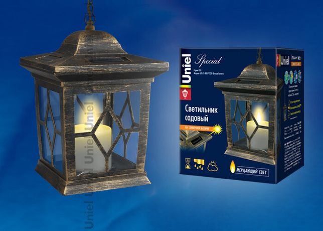 Светодиодный садовый светильник USL-S-180/PT220 на солнечной батарее Bronze lantern Special Uniel - 10227